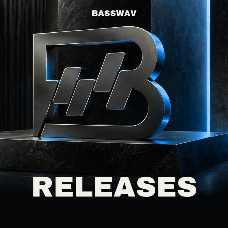 BASSWAV releases playlist cover with metal B mark